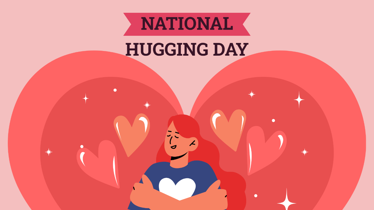 National Hugging Day Wallpaper Background Template