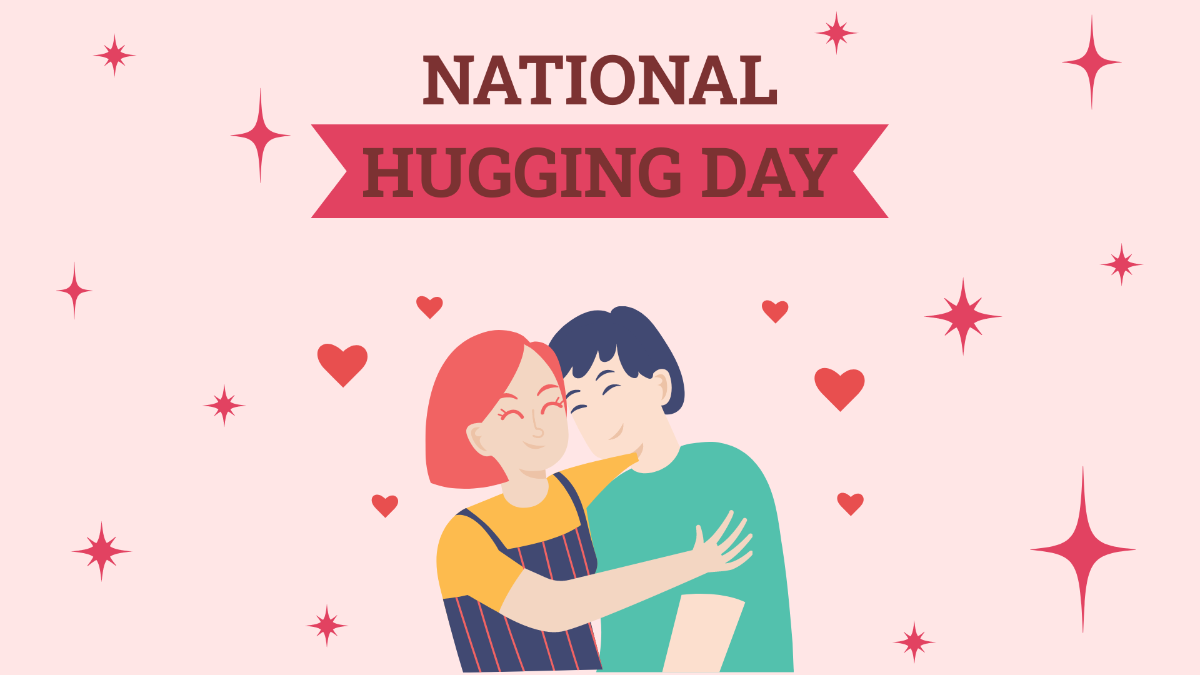 National Hugging Day Image Background Template