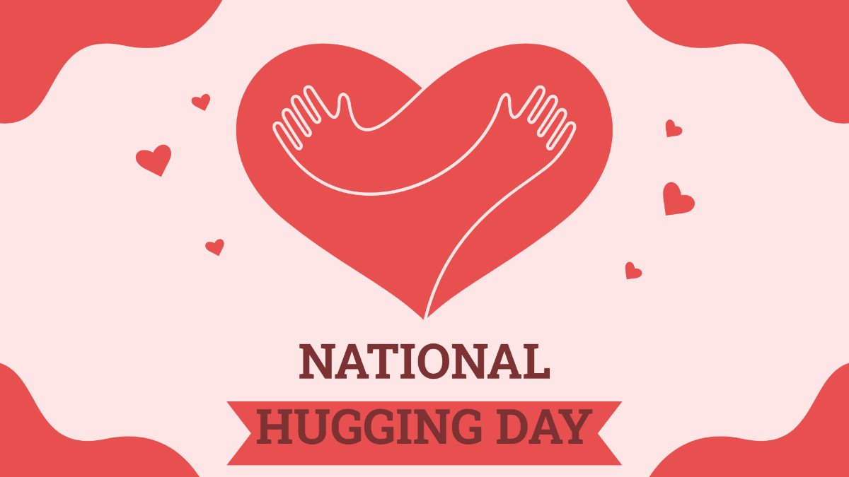 Free National Hugging Day Banner Background Template