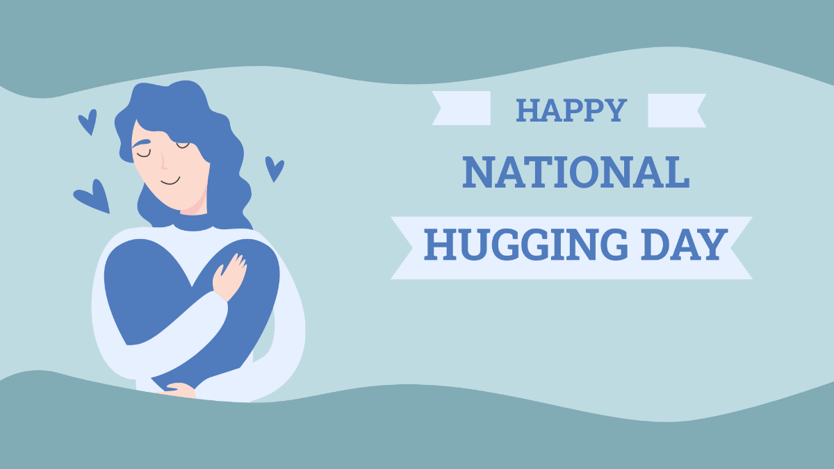 Free National Hugging Day Design Background Template