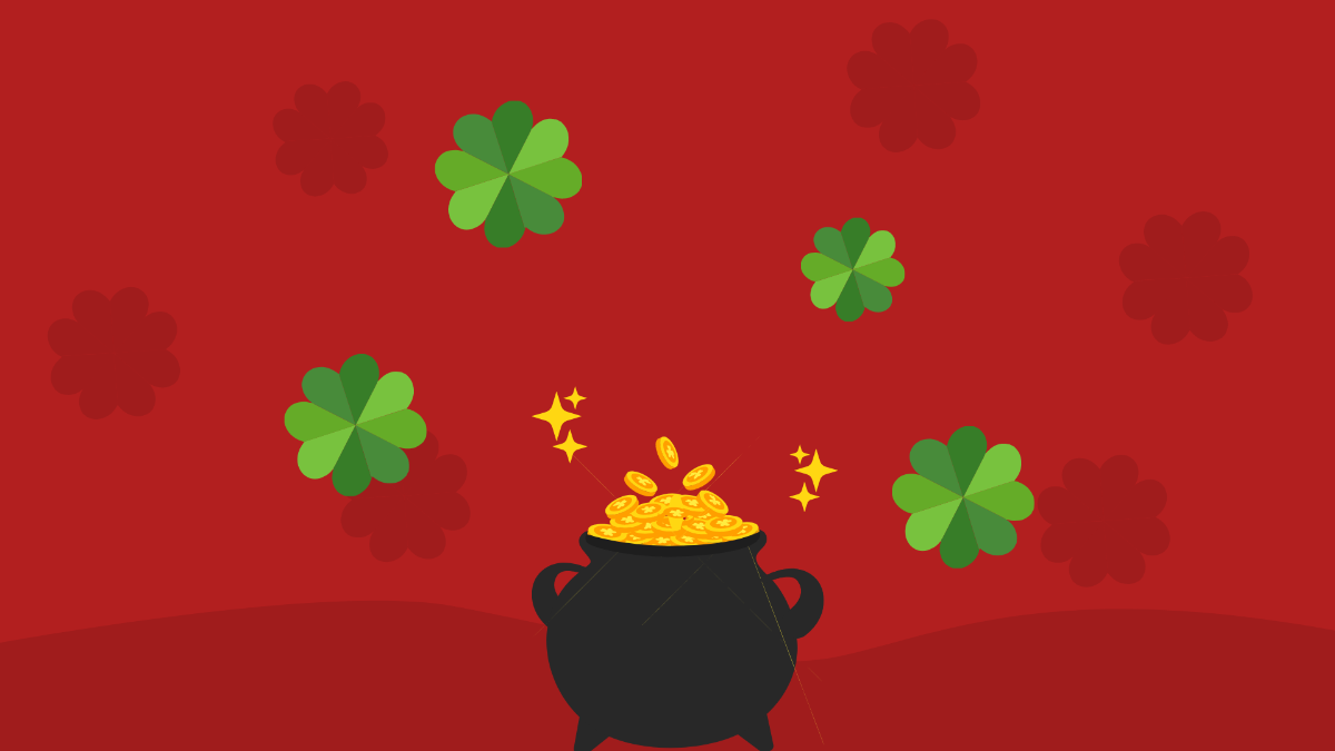 St. Patrick's Day Red Background Template