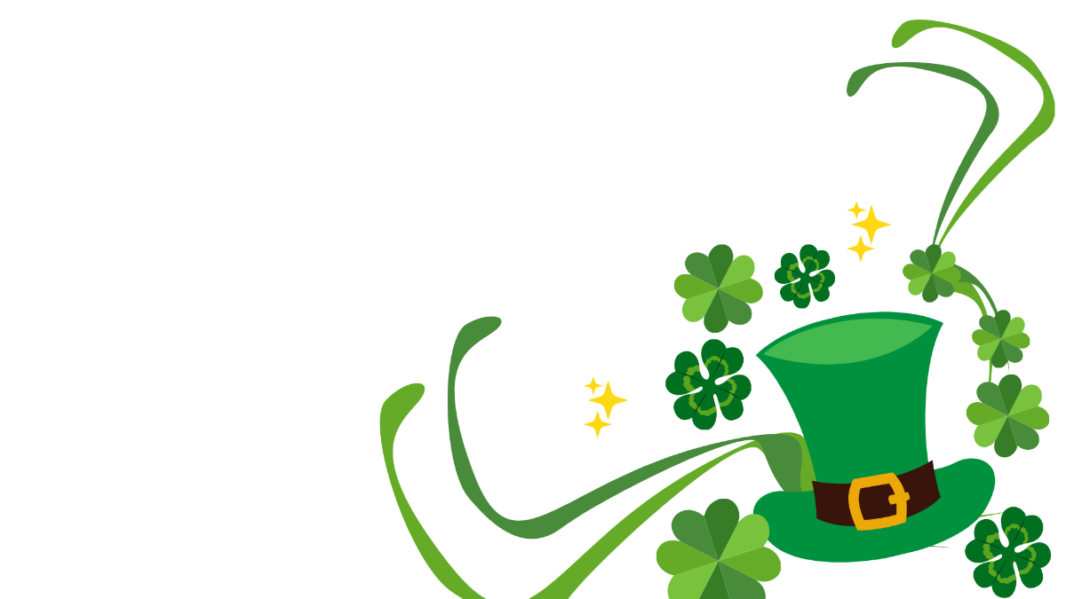 St. Patrick's Day White Background Template