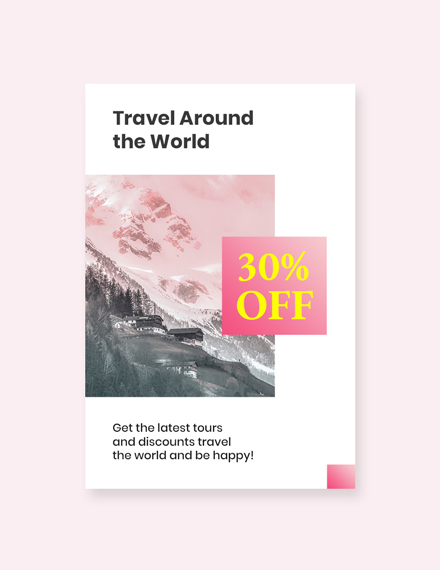Free Travel Discount Tumblr Post Template to Edit Online