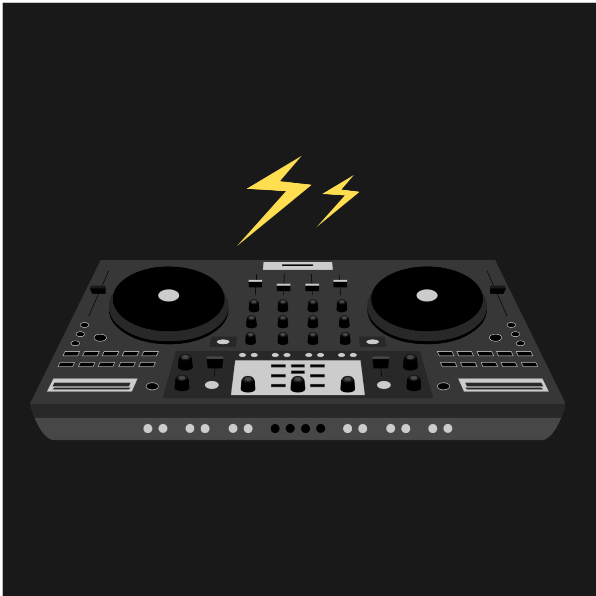 National DJ Day Clipart Vector Template