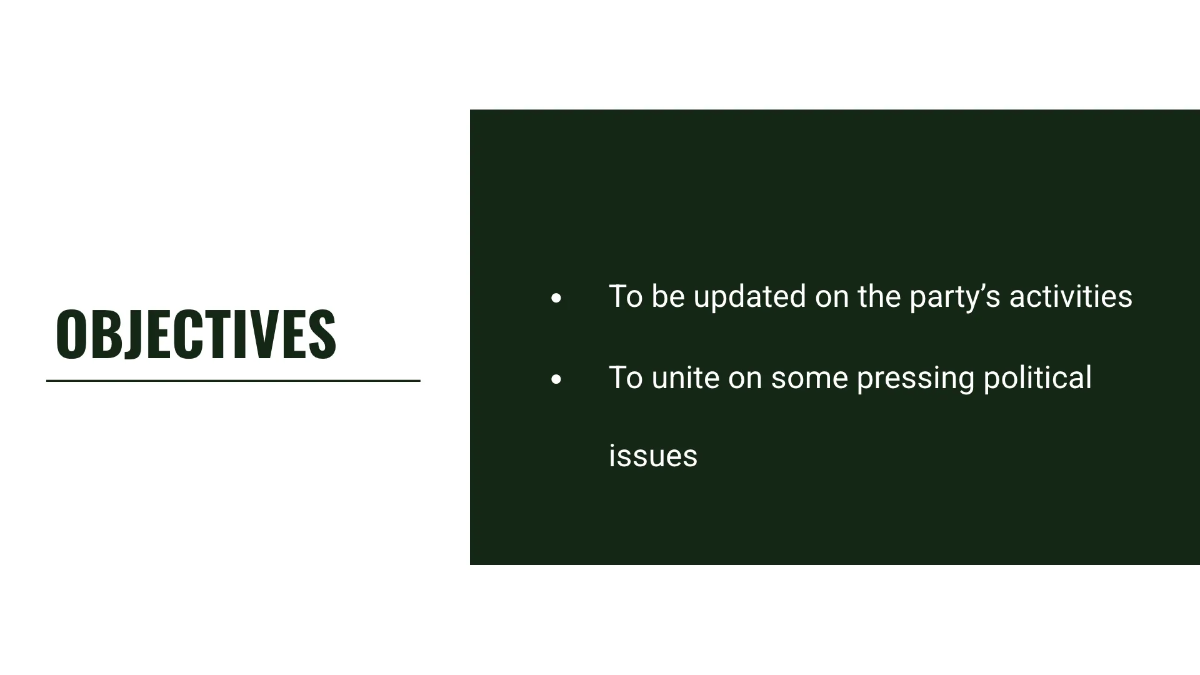 Free Political Party Meeting Presentation Template to Edit Online