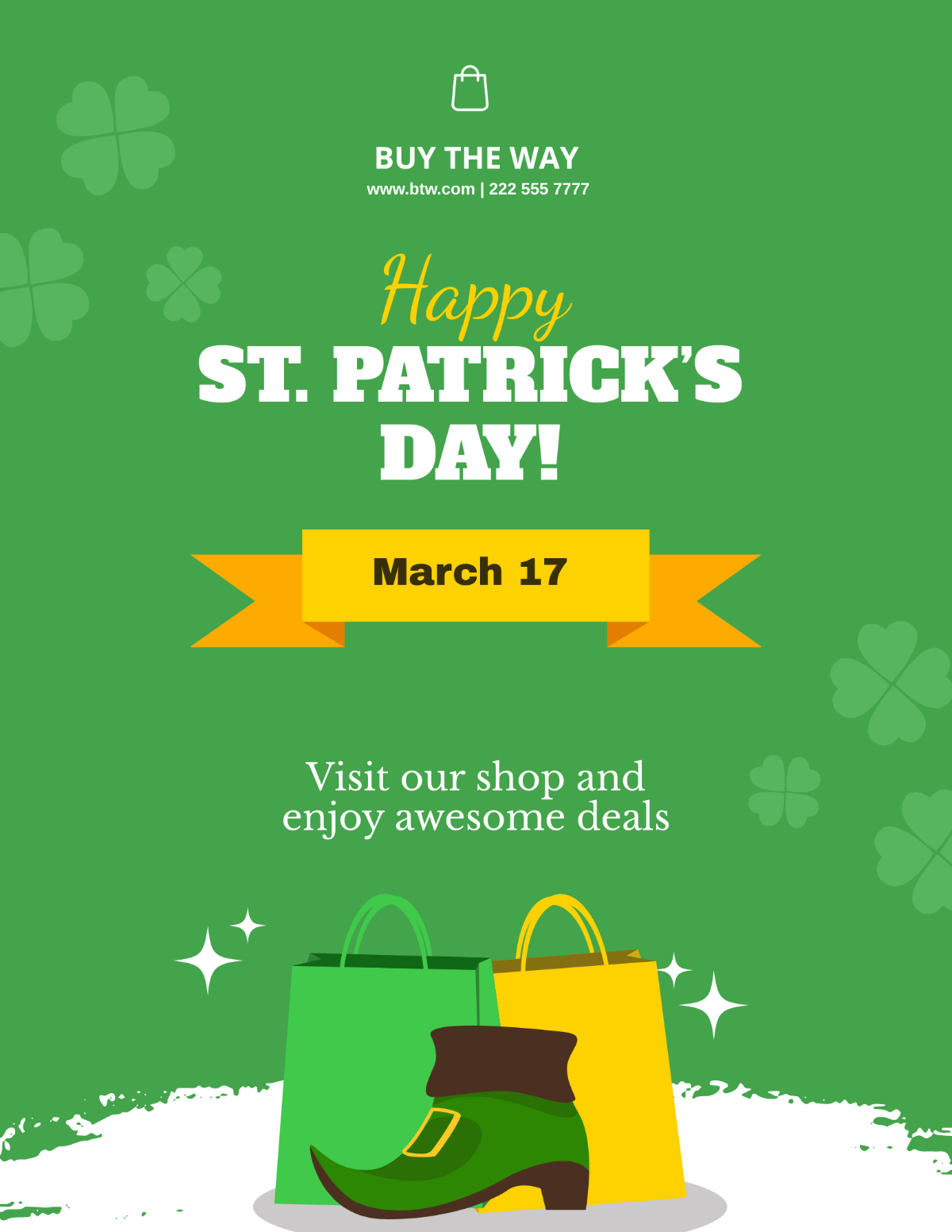 Happy St. Patrick's Day Flyer Template