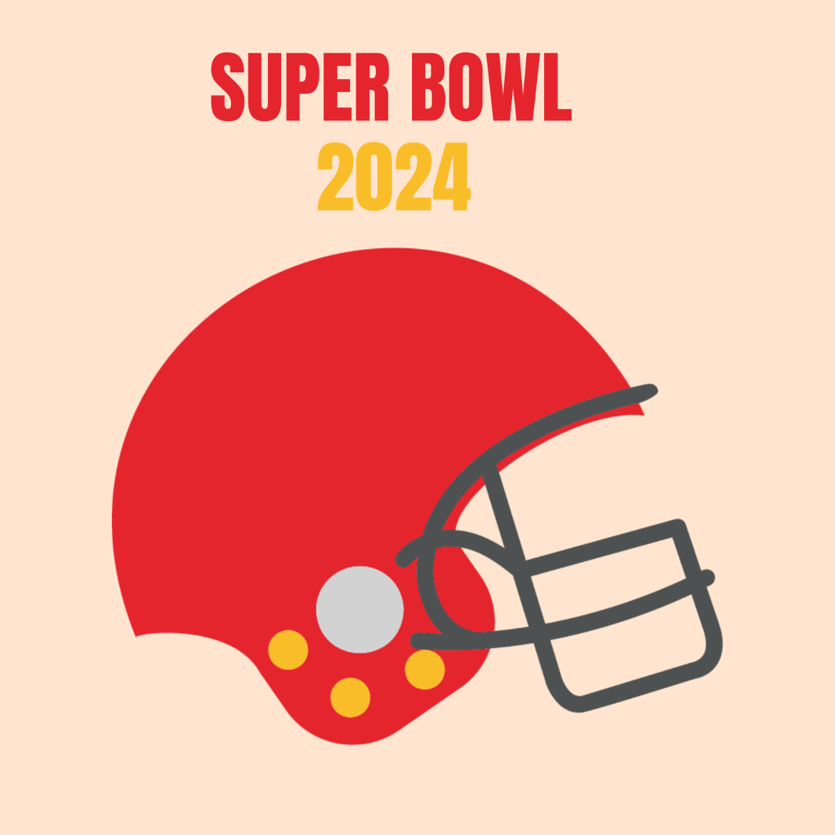 Super Bowl 2024 Clipart Vector Template