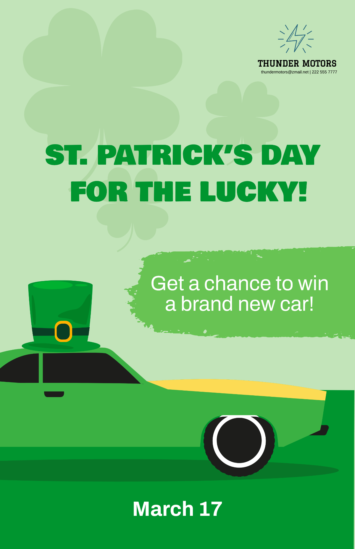 St. Patrick's Day Advertisement Poster Template
