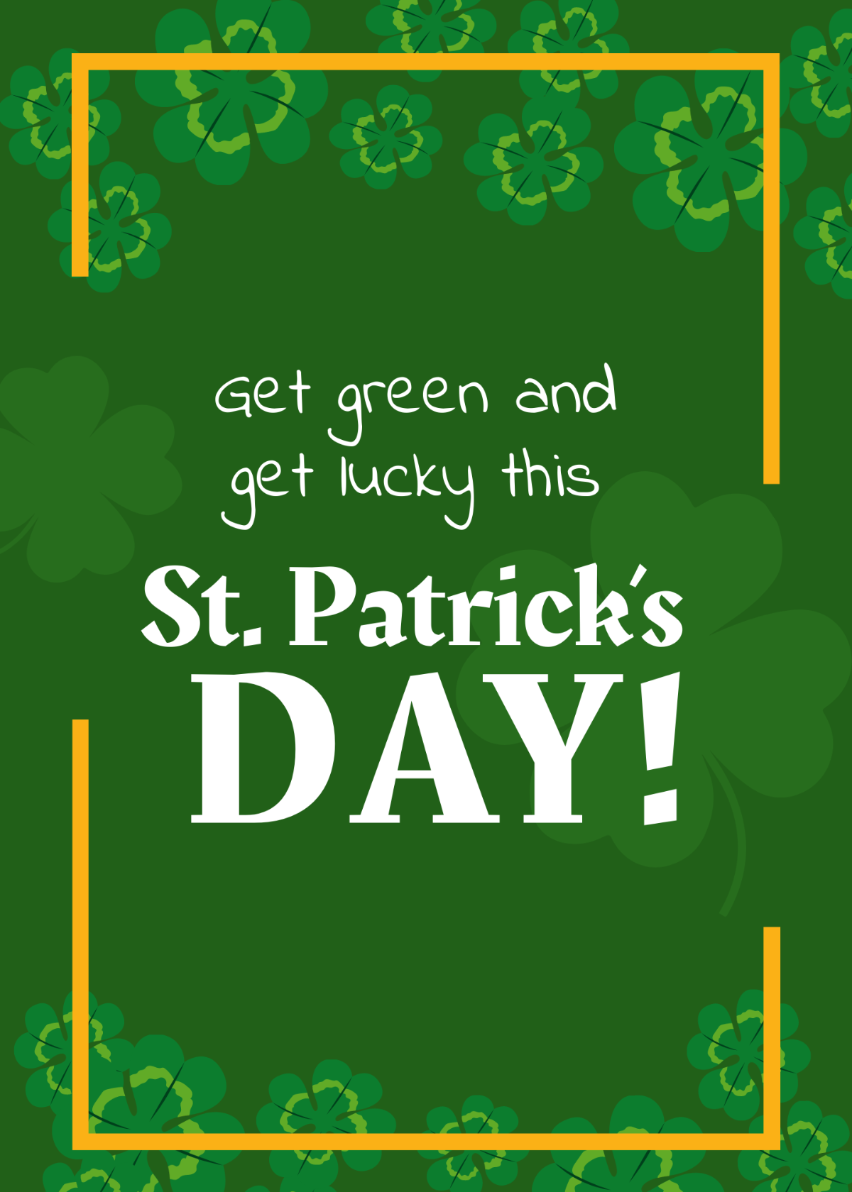 St. Patrick's Day Greeting Card Template