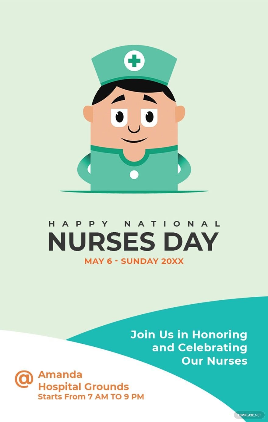 Free Nurses Day Pinterest Pin Template in PSD