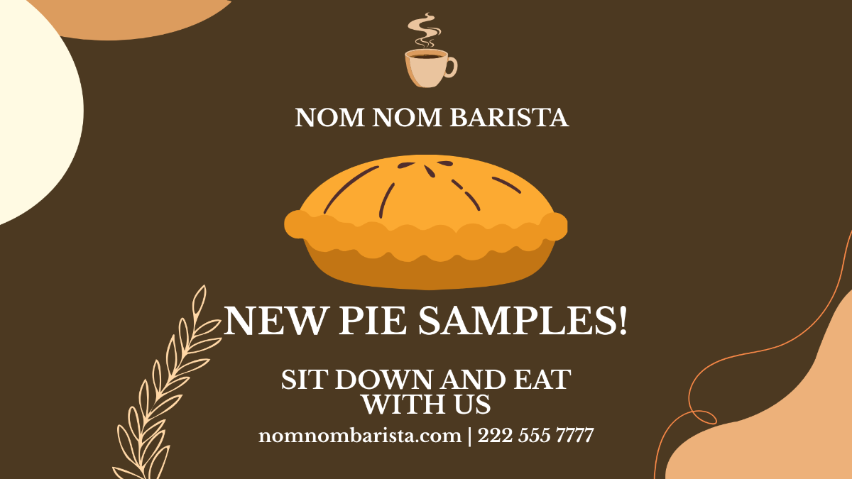National Pie Day Invitation Background Template