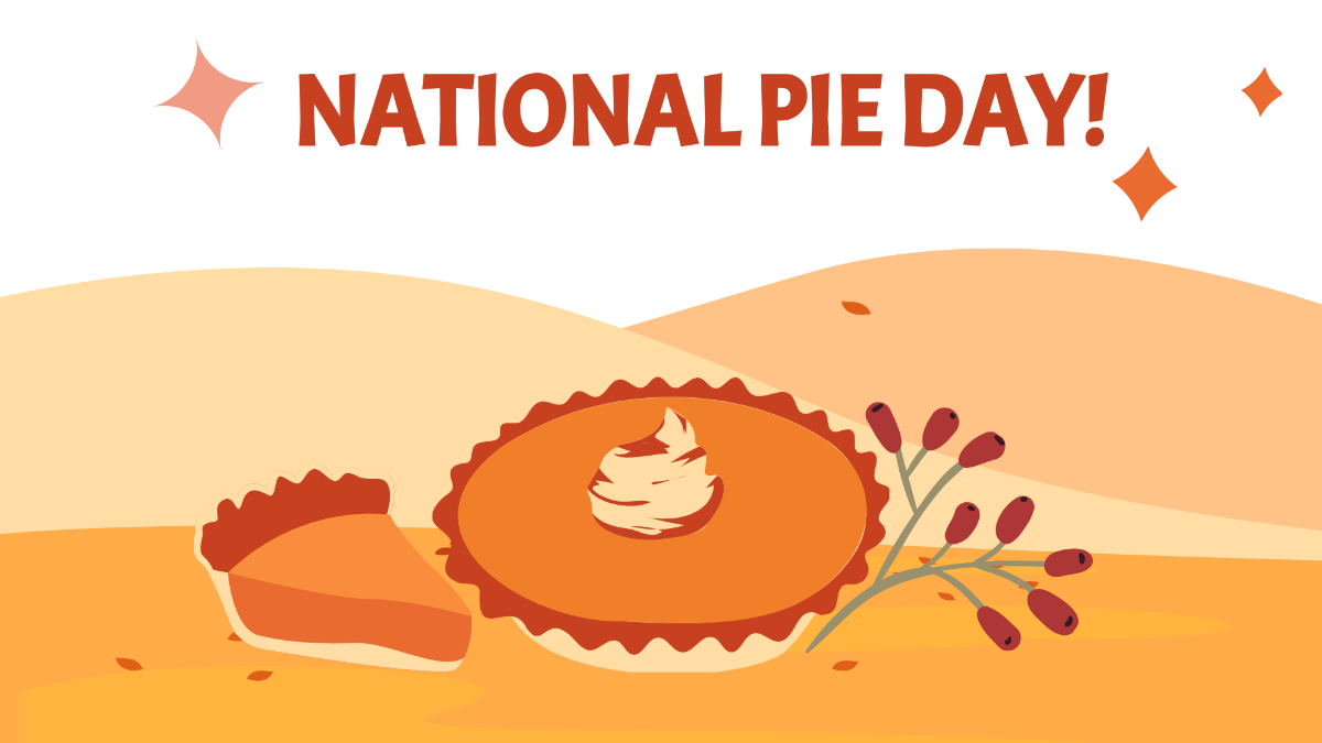 Free National Pie Day Background Template