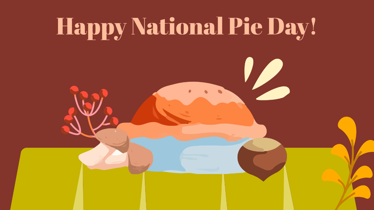Happy National Pie Day Background Template