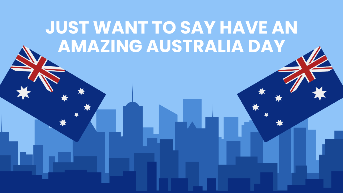 Australia Day Greeting Card Background Template
