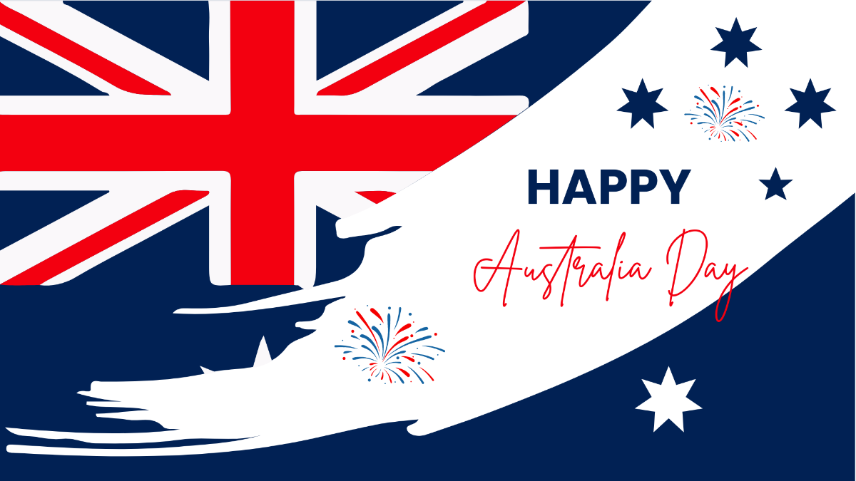 Happy Australia Day Background Template