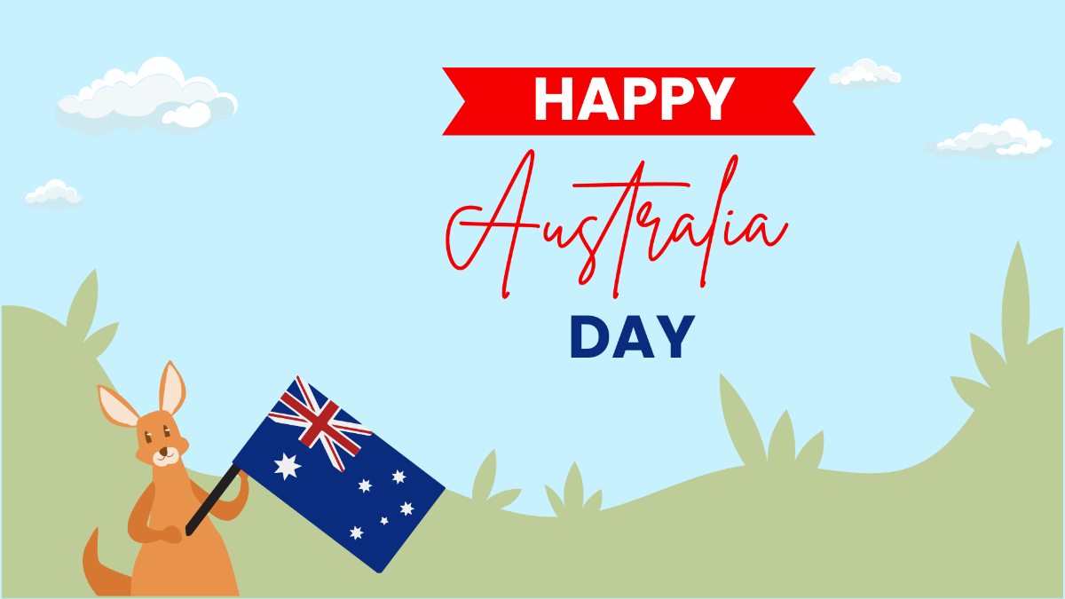 Free Australia Day Vector Background Template