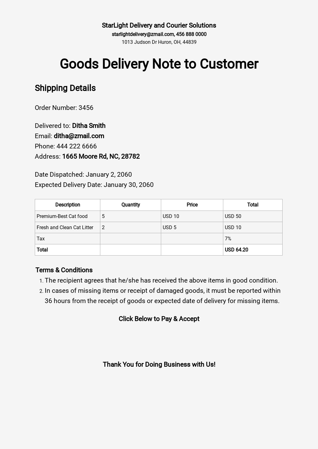 Free Delivery Note PDF Templates 26  Download Template net