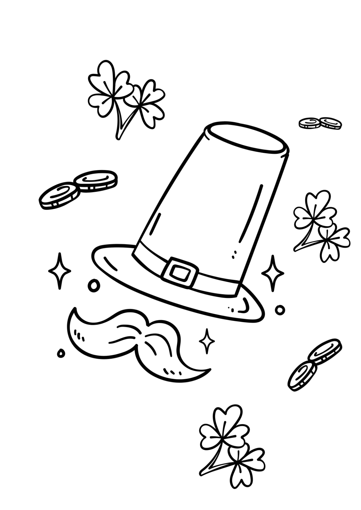 Free St. Patrick's Day Drawing Template