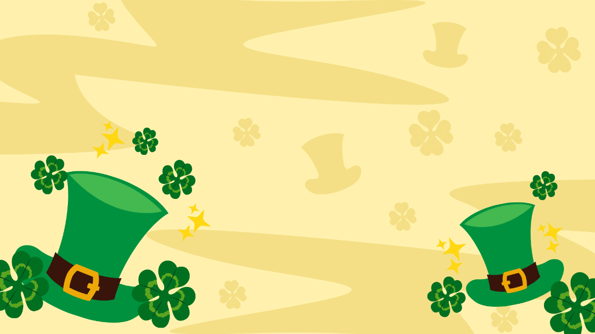 St. Patrick's Day Yellow Background Template