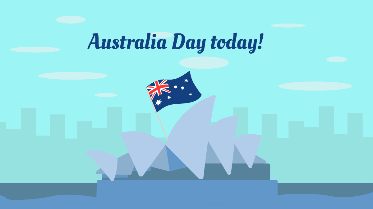 Free Australia Day Wishes Background Template