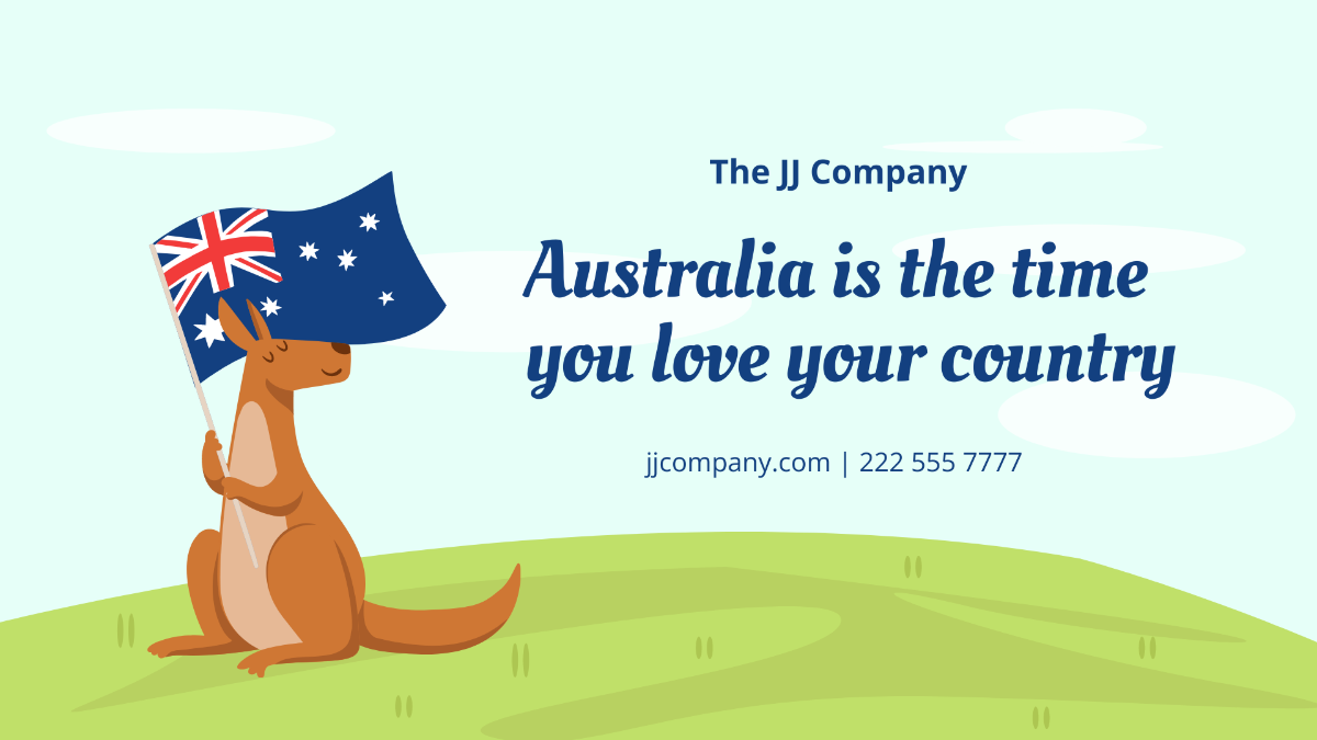 Australia Day Flyer Background Template