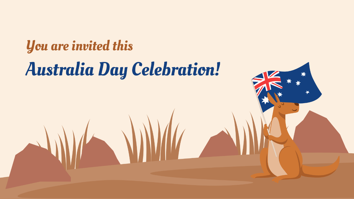 Free Australia Day Invitation Background Template