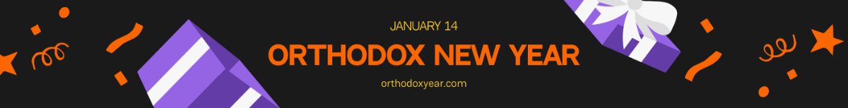 Orthodox New Year Website Banner Template