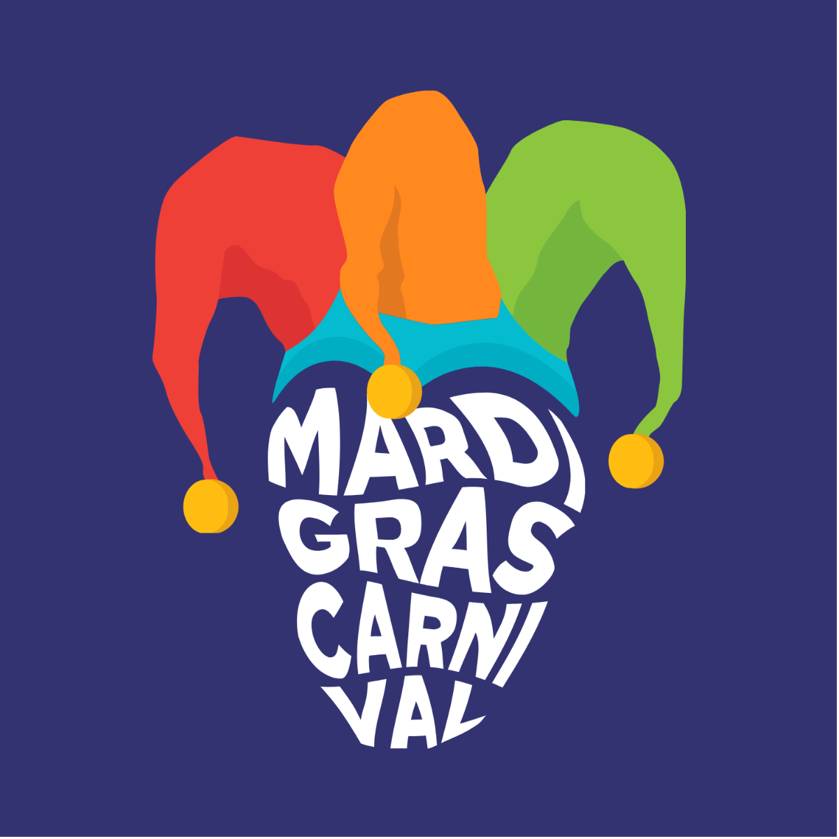 Mardi Gras Carnival Vector Template