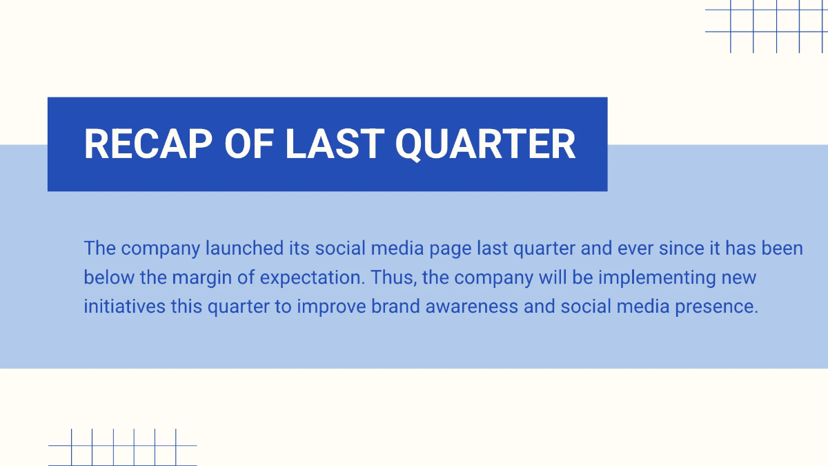 Free Quarterly Planning Meeting Presentation Template to Edit Online