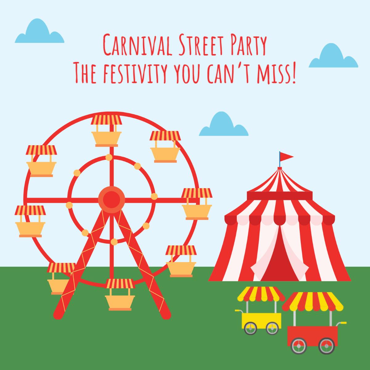 Carnival Festival Poster Vector Template