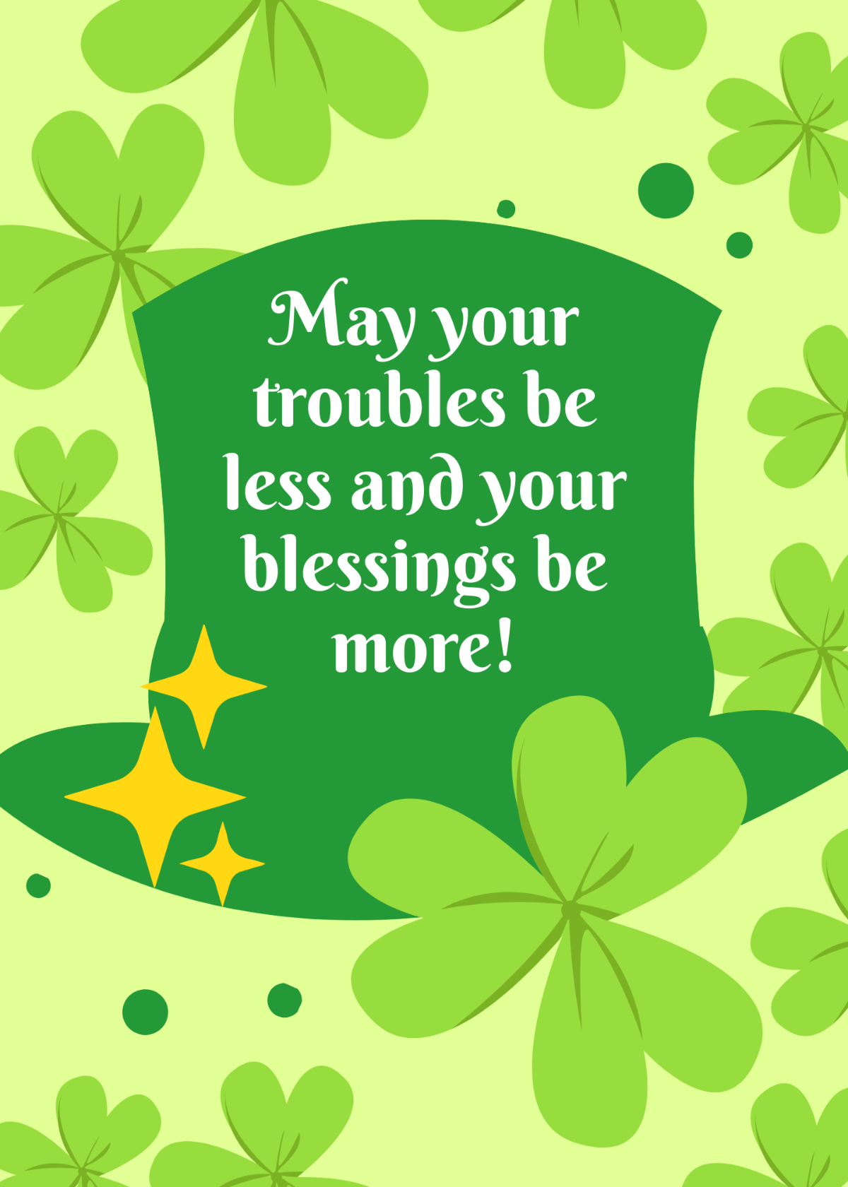 Happy St. Patrick's Day Greeting Card Template