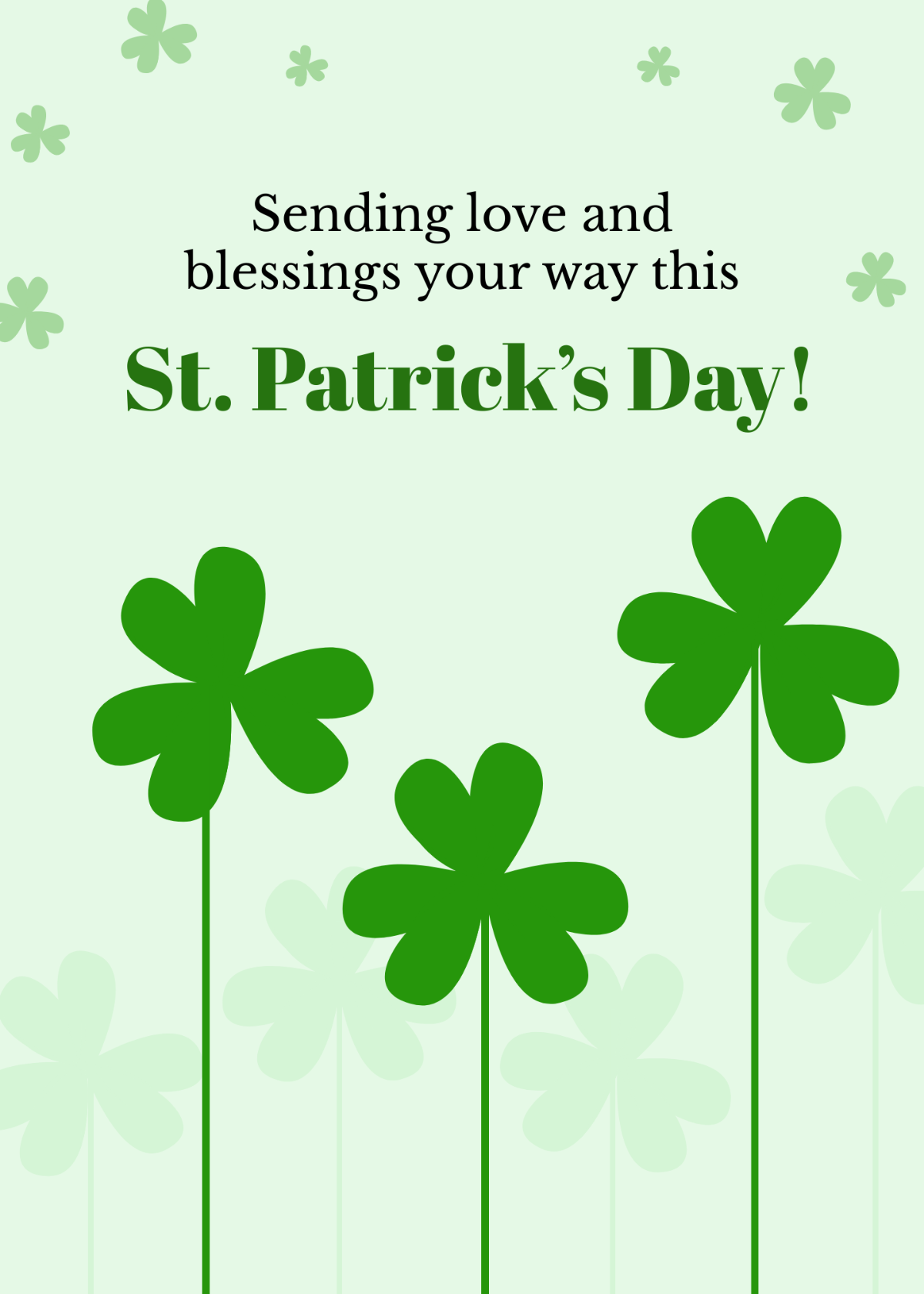Free St. Patrick's Day Wishes Template