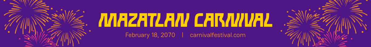 Carnival Festival Website Banner Template