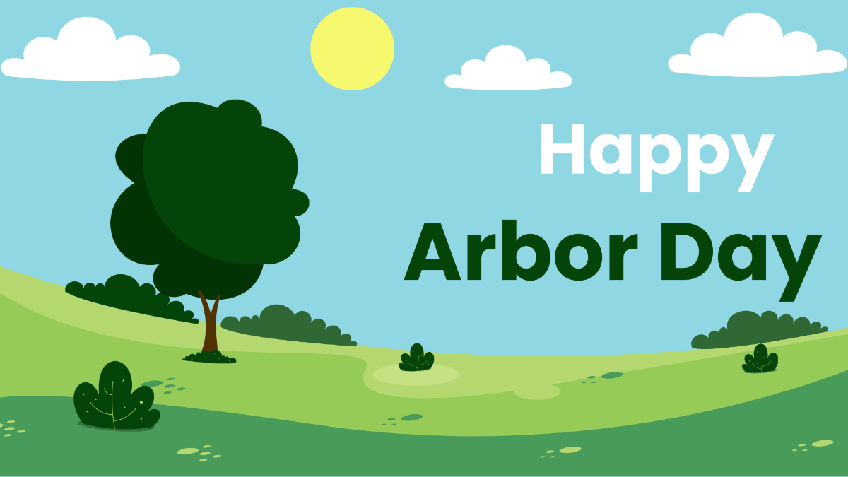 Arbor Day Banner Background Template