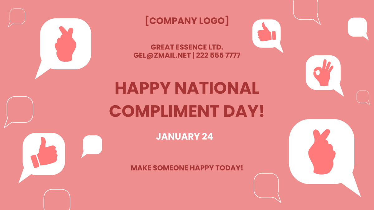 National Compliment Day Flyer Background Template