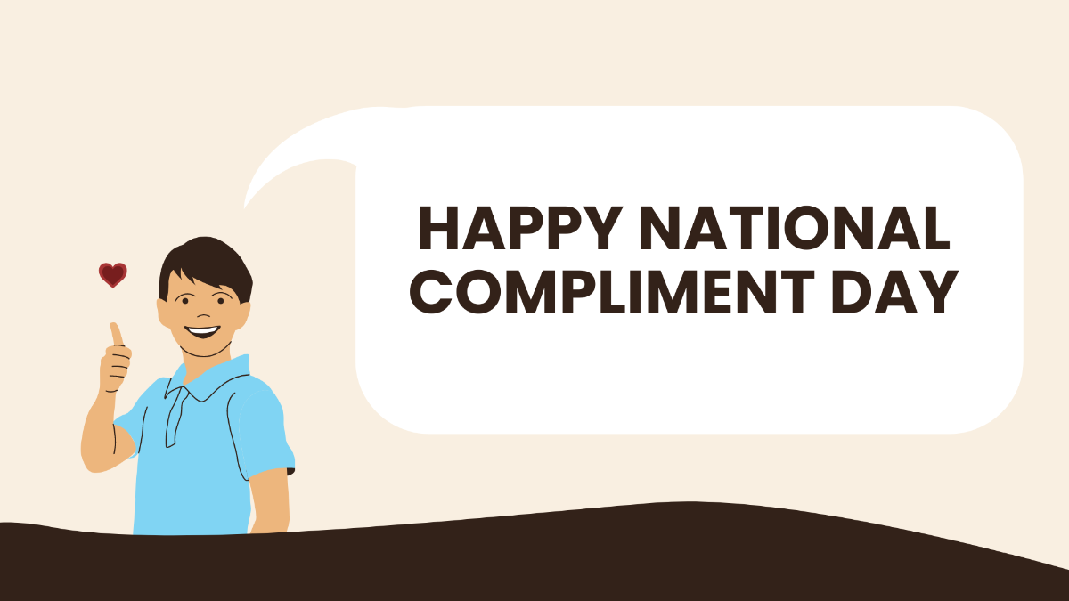 Happy National Compliment Day Background Template