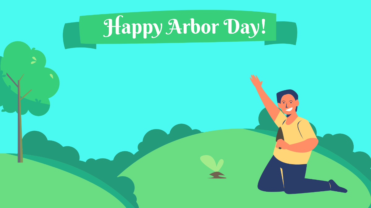 Happy Arbor Day Background Template
