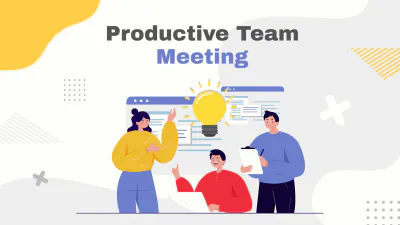 Free Productive Team Meeting Presentation Template to Edit Online