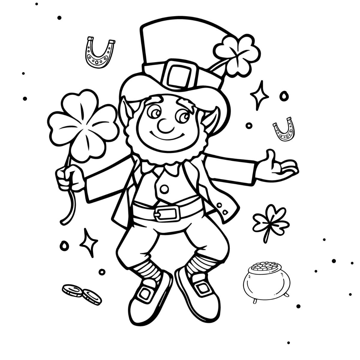Beautiful St. Patrick's Day Drawing Template