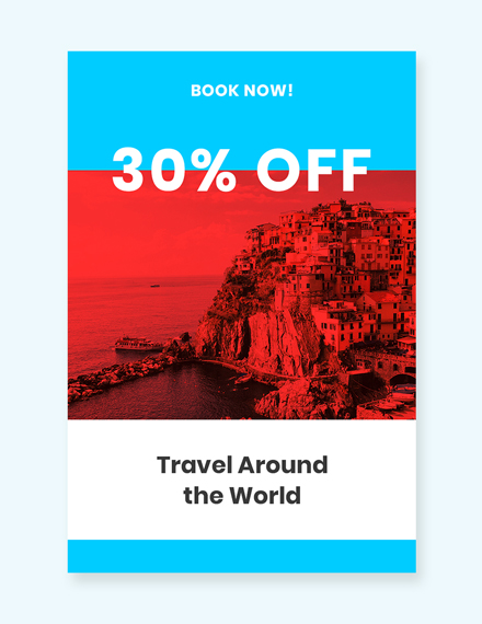 Free Travel Offer Pinterest Pin Template to Edit Online