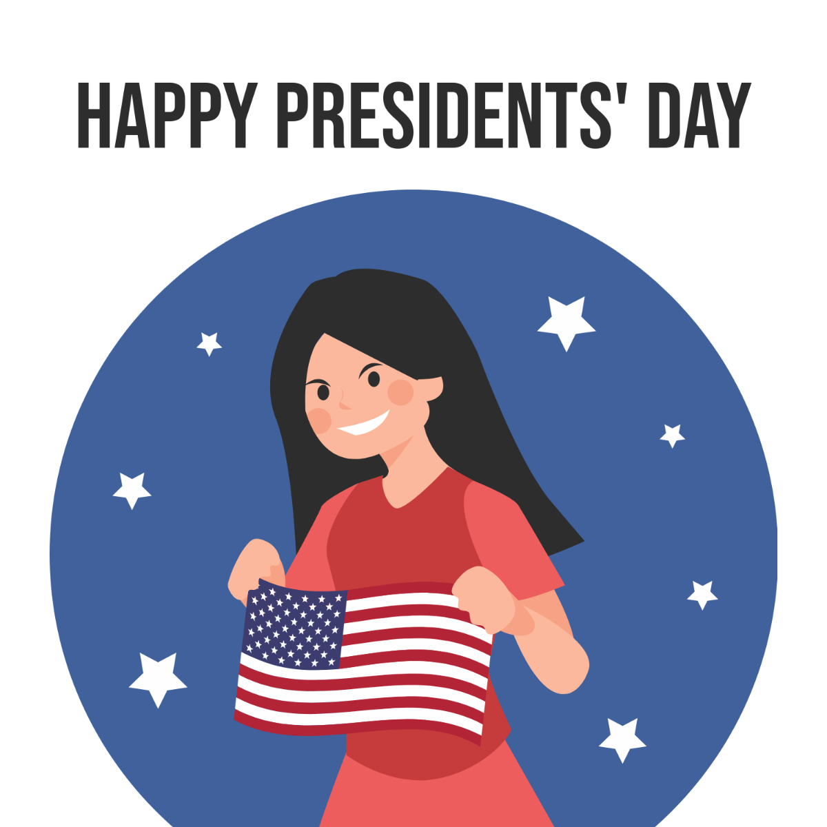 Presidents' Day Greeting Card Vector Template