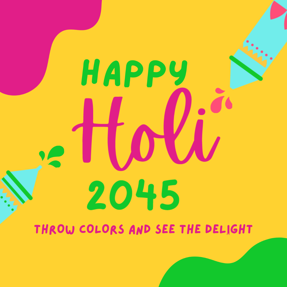 Holi Quote Vector Template