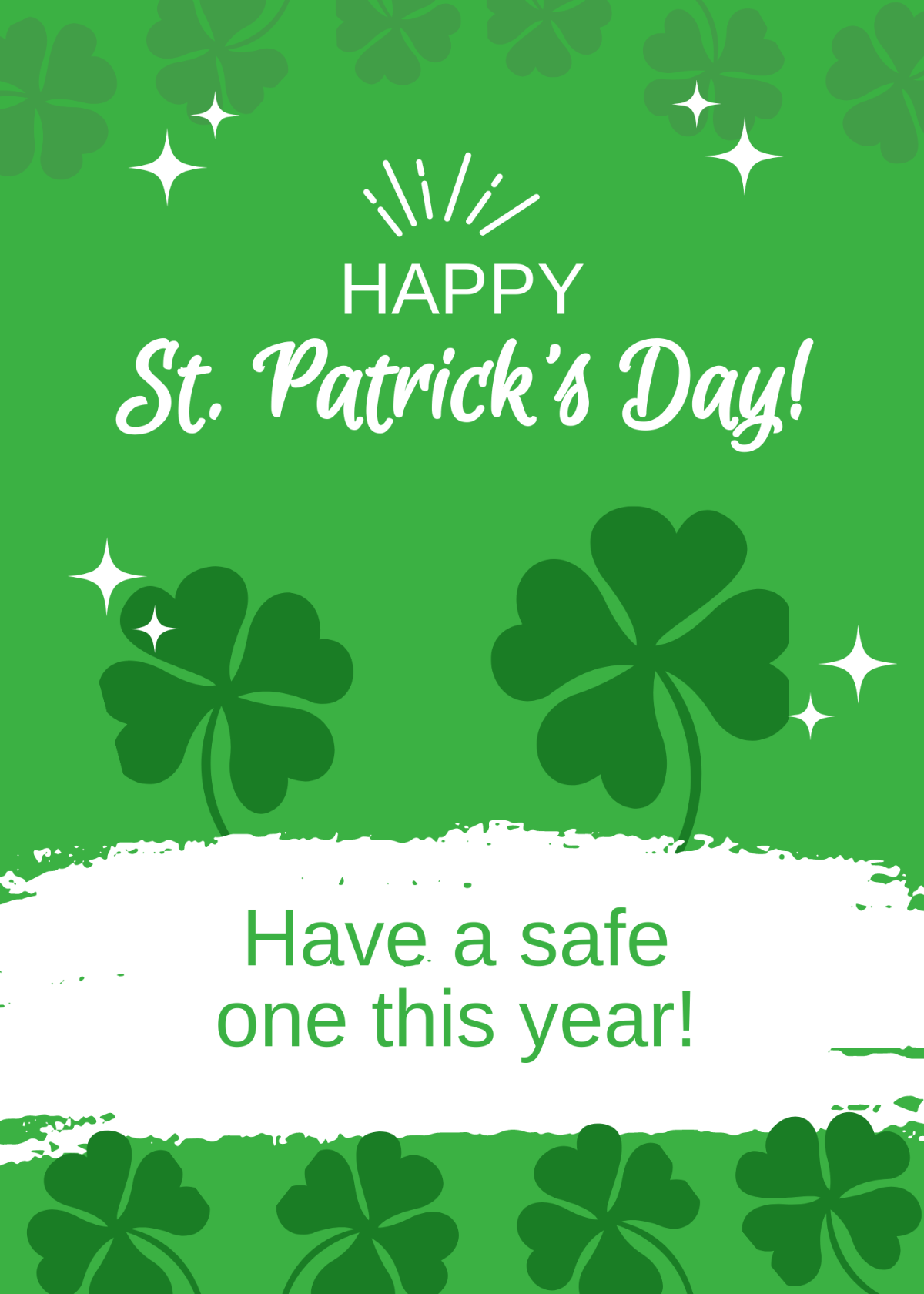 St. Patrick's Day Message Template