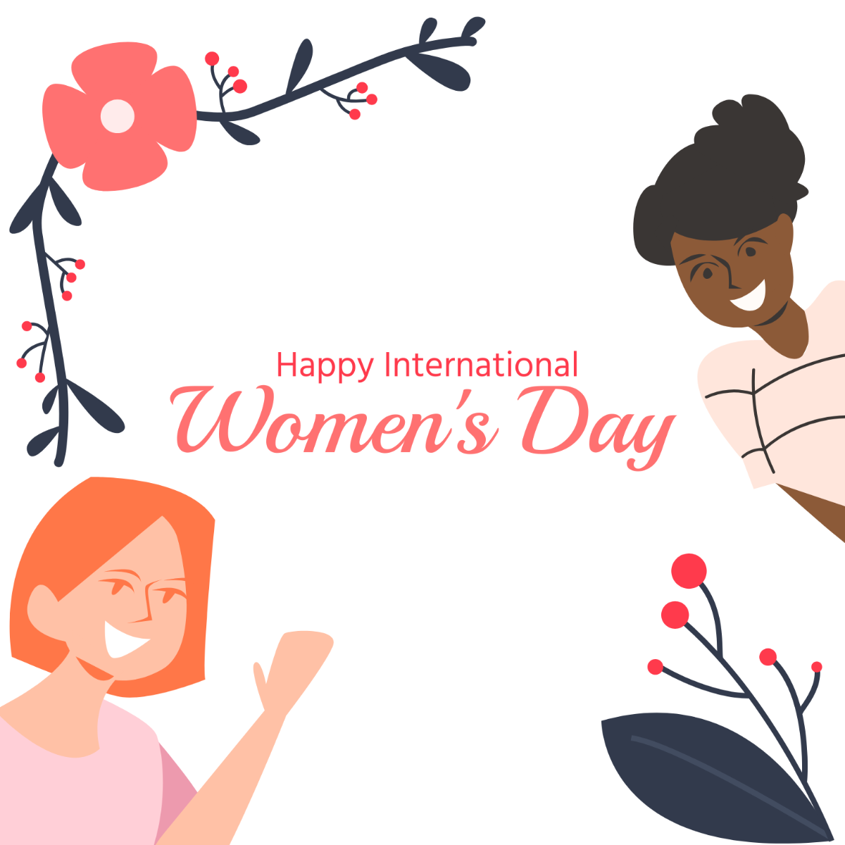 Happy International Women's Day Vector Template