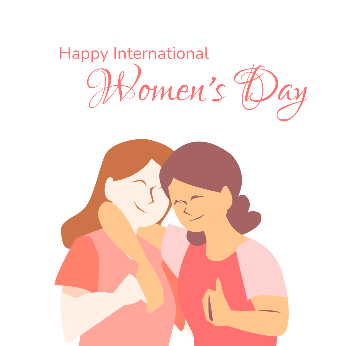 Happy International Women's Day Illustration Template