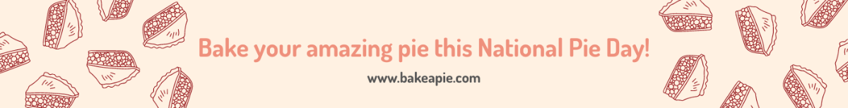 National Pie Day Website Banner Template