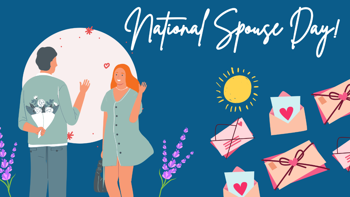 National Spouses Day Background Template