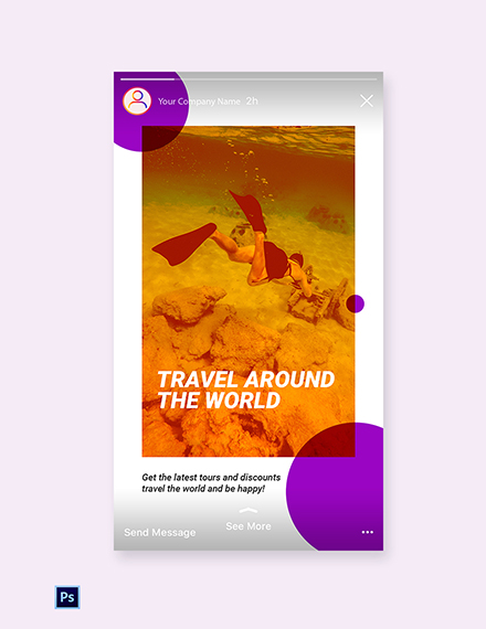 Free Travel Tour Instagram Story Template to Edit Online