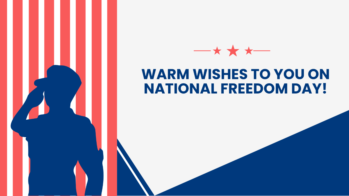 National Freedom Day Wishes Background Template