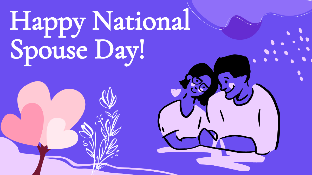 Happy National Spouses Day Background Template